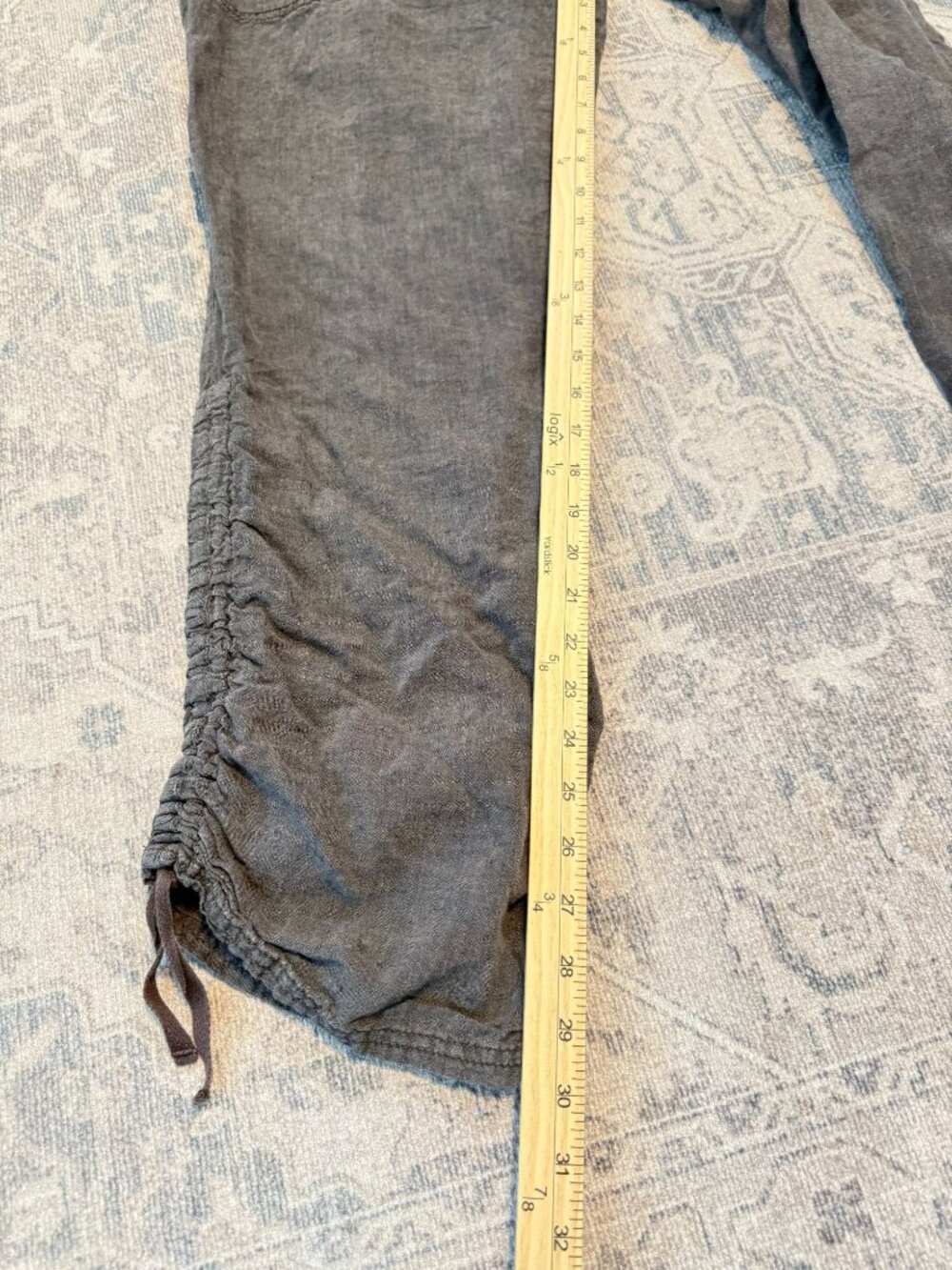 Toad & Co Women's Lina Linen Pull On Pants Medium Brown Lagenlook Coastal - Picture 9 of 11